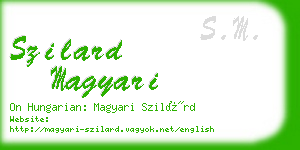 szilard magyari business card